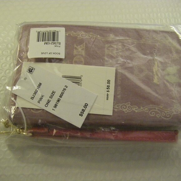 Betsey Johnson Kitsch Book Of Love Wristlet Pink New Sealed - Picture 9 of 11